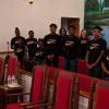 Choir shows off their new shirts--Jesus did it!